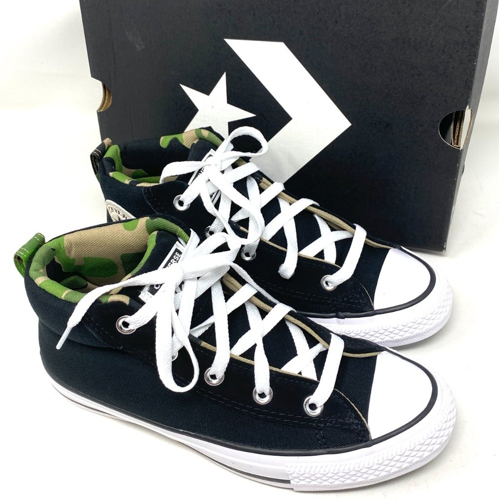 Converse CTAS STREET MID Top Canvas Black Camo Wmn - Picture 7 of 10